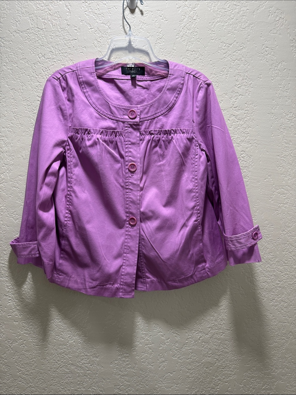 Talbots Women’s Size 8P Purple Orchid Lightweight Button Front Jacket NWT